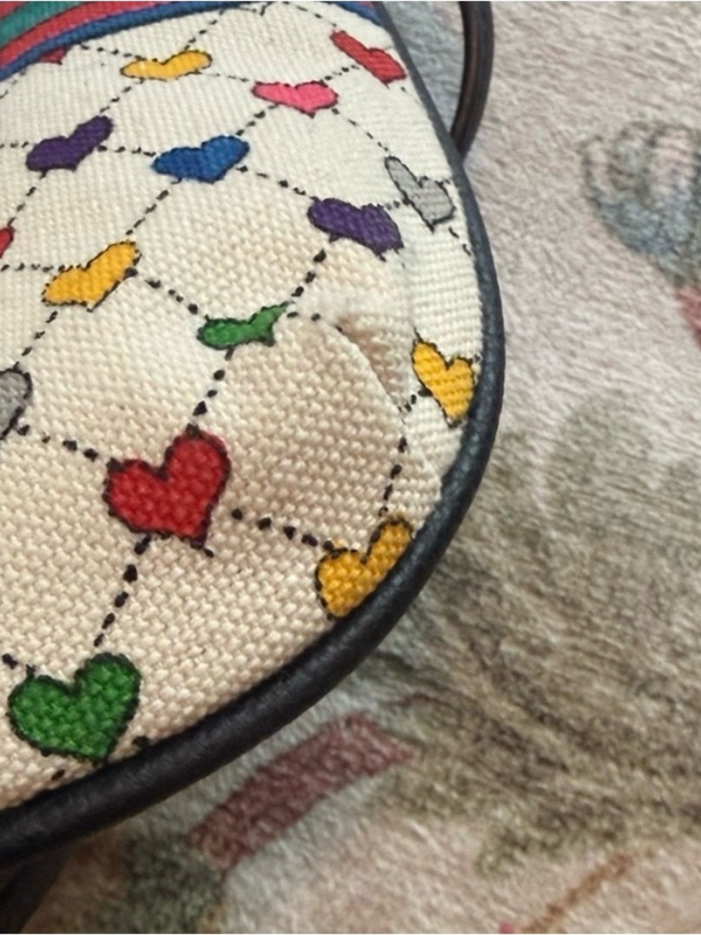 Brighton Love&Joy White Crossbody Bag with Red Heart and Multicolor Accents - Picture 5 of 6